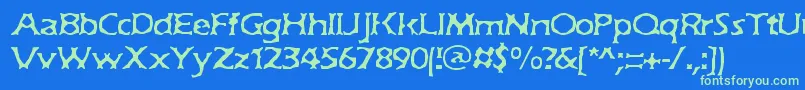 Jekyll Font – Green Fonts on Blue Background