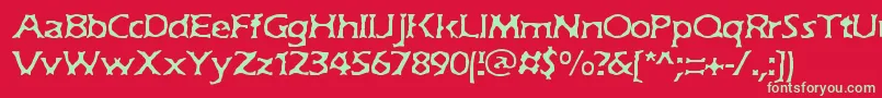 Jekyll Font – Green Fonts on Red Background