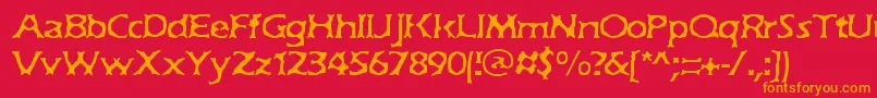 フォントJekyll – 赤い背景にオレンジの文字