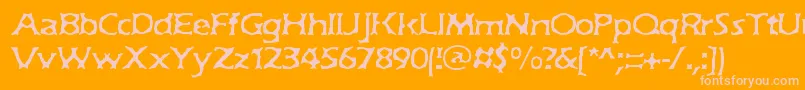 Jekyll-Schriftart – Rosa Schriften auf orangefarbenem Hintergrund