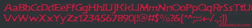 Jekyll Font – Red Fonts on Black Background