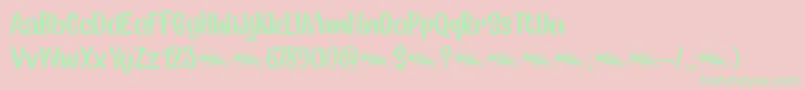 EarwormDemo Font – Green Fonts on Pink Background