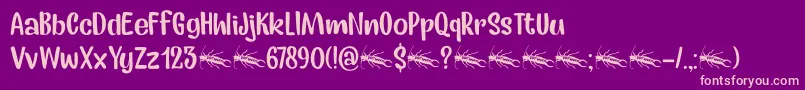 EarwormDemo Font – Pink Fonts on Purple Background