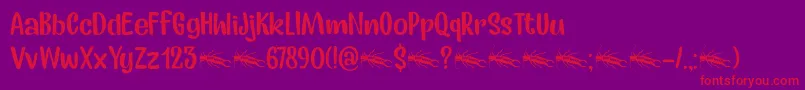 EarwormDemo Font – Red Fonts on Purple Background