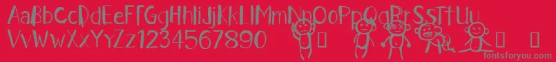 CfidontwanttogrowupRegular Font – Gray Fonts on Red Background
