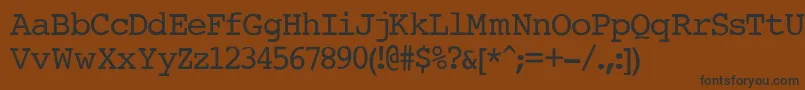 CourierNormal Font – Black Fonts on Brown Background
