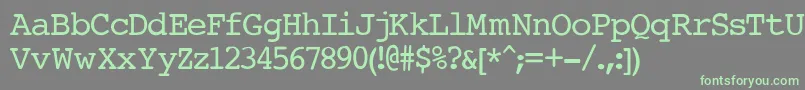 Шрифт CourierNormal – зелёные шрифты на сером фоне
