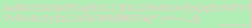Шрифт CourierNormal – розовые шрифты на зелёном фоне