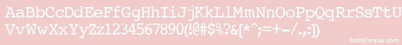 CourierNormal Font – White Fonts on Pink Background