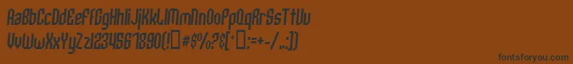 ArcheryBlackCondensedItalic Font – Black Fonts on Brown Background