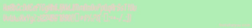 ArcheryBlackCondensedItalic Font – Pink Fonts on Green Background