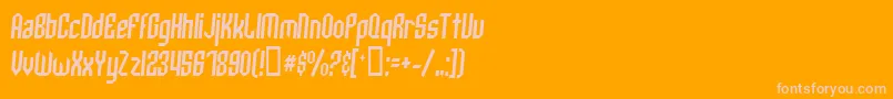 ArcheryBlackCondensedItalic Font – Pink Fonts on Orange Background