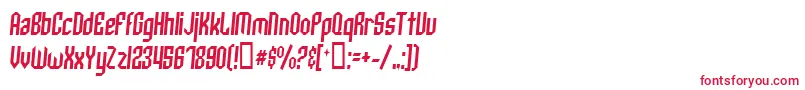 ArcheryBlackCondensedItalic Font – Red Fonts on White Background