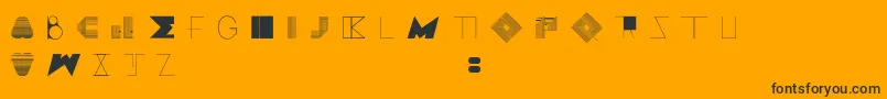 BossMThree Font – Black Fonts on Orange Background