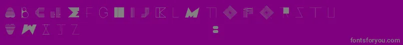 Weitere Informationen zur BossMThree-Schriftart BossMThree-Schriftart – Graue Schriften auf violettem Hintergrund