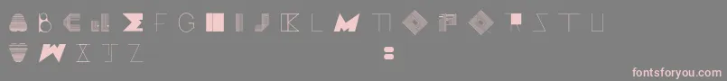 BossMThree Font – Pink Fonts on Gray Background