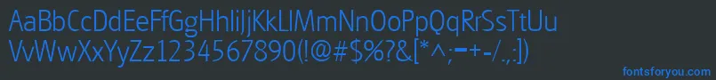 GouditaSansLightSf Font – Blue Fonts on Black Background
