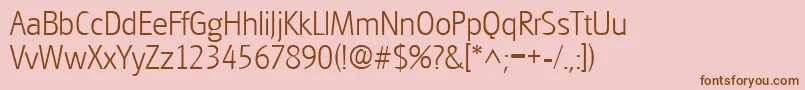 GouditaSansLightSf Font – Brown Fonts on Pink Background