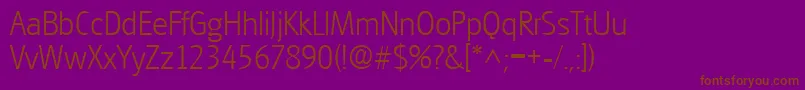 GouditaSansLightSf Font – Brown Fonts on Purple Background