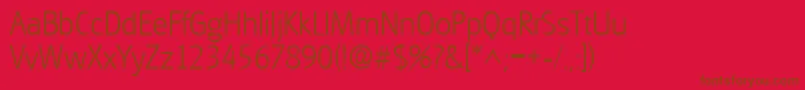 GouditaSansLightSf Font – Brown Fonts on Red Background