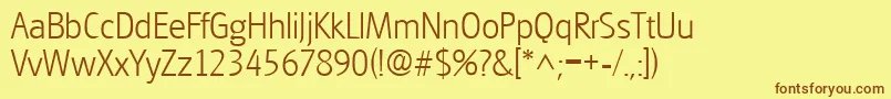 GouditaSansLightSf Font – Brown Fonts on Yellow Background
