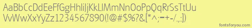 GouditaSansLightSf Font – Gray Fonts on Yellow Background