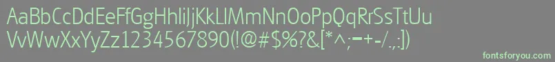 GouditaSansLightSf Font – Green Fonts on Gray Background