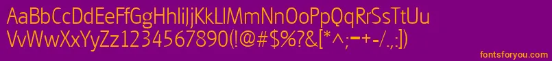 GouditaSansLightSf Font – Orange Fonts on Purple Background