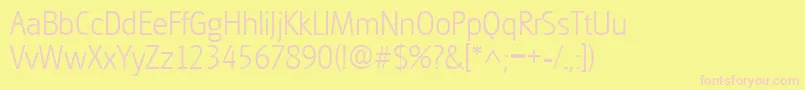 GouditaSansLightSf Font – Pink Fonts on Yellow Background