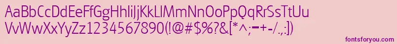 GouditaSansLightSf Font – Purple Fonts on Pink Background