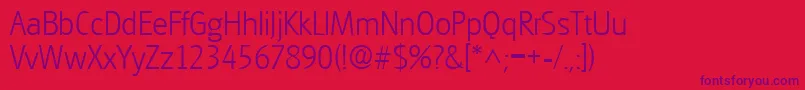 GouditaSansLightSf Font – Purple Fonts on Red Background