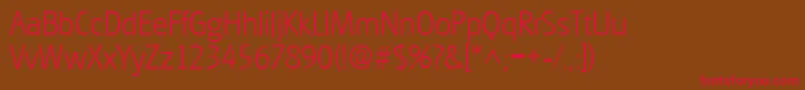 GouditaSansLightSf Font – Red Fonts on Brown Background