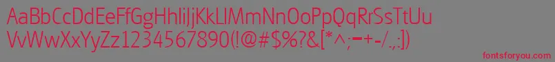 GouditaSansLightSf Font – Red Fonts on Gray Background