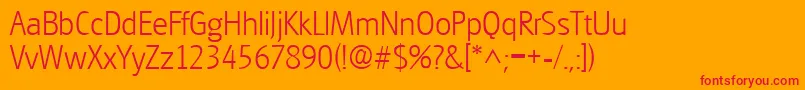 GouditaSansLightSf Font – Red Fonts on Orange Background