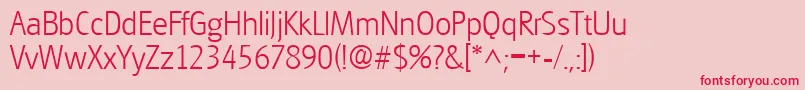 GouditaSansLightSf Font – Red Fonts on Pink Background