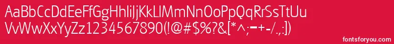GouditaSansLightSf Font – White Fonts on Red Background