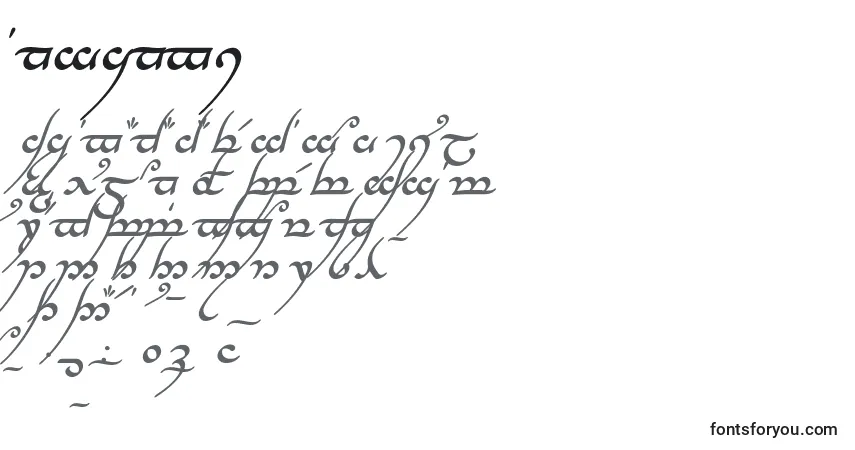Шрифт Tnganbi – алфавит, цифры, специальные символы