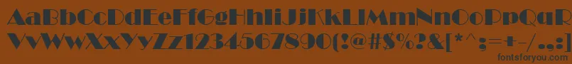 BravoNormalCyrillic Font – Black Fonts on Brown Background