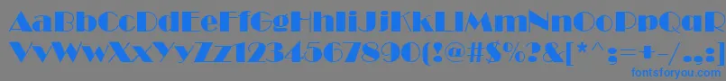 BravoNormalCyrillic-Schriftart – Blaue Schriften auf grauem Hintergrund
