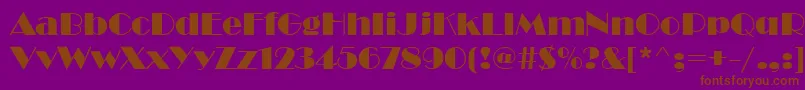 BravoNormalCyrillic Font – Brown Fonts on Purple Background