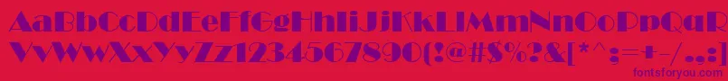 BravoNormalCyrillic Font – Purple Fonts on Red Background