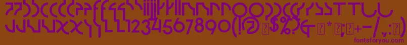 Strzeminski Font – Purple Fonts on Brown Background