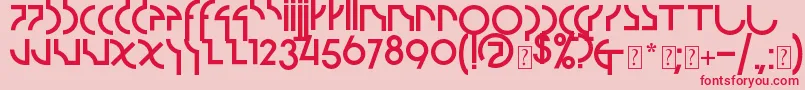 Strzeminski Font – Red Fonts on Pink Background