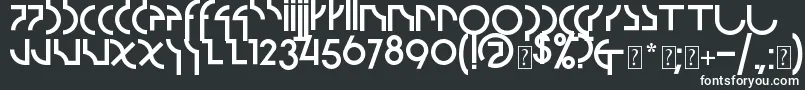 Шрифт Strzeminski – белые шрифты на чёрном фоне
