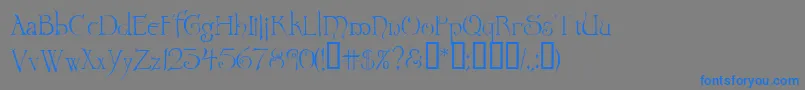 Шрифт Wretrg – синие шрифты на сером фоне