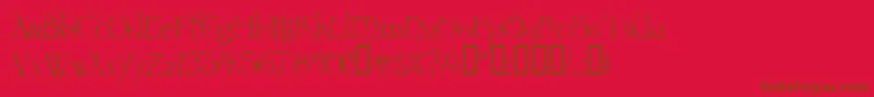 Wretrg Font – Brown Fonts on Red Background