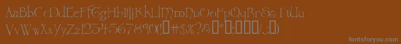 Шрифт Wretrg – серые шрифты на коричневом фоне