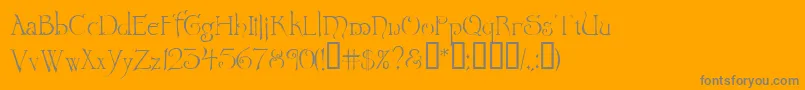 Wretrg Font – Gray Fonts on Orange Background