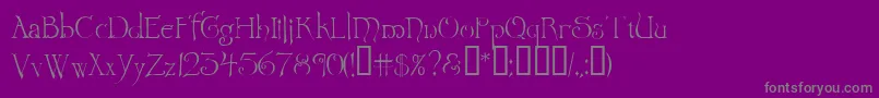 Wretrg Font – Gray Fonts on Purple Background