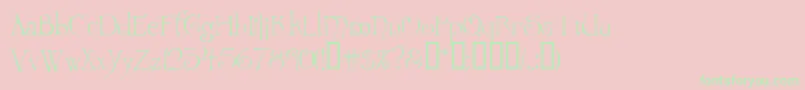 Wretrg Font – Green Fonts on Pink Background